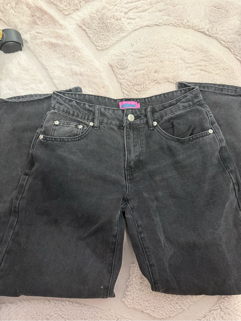 Edikted petite dark grey jeans